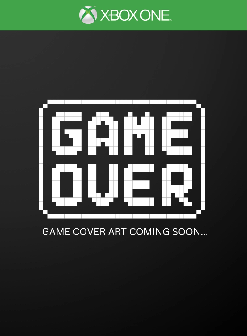 Xbox 1 game placeholder cover featuring a dark gradient background with a pixel-style “GAME OVER” graphic and the text “Game cover art coming soon.”